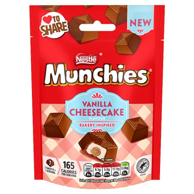 Munchies Vanilla Cheesecake Flavour Chocolate Pouch 97g