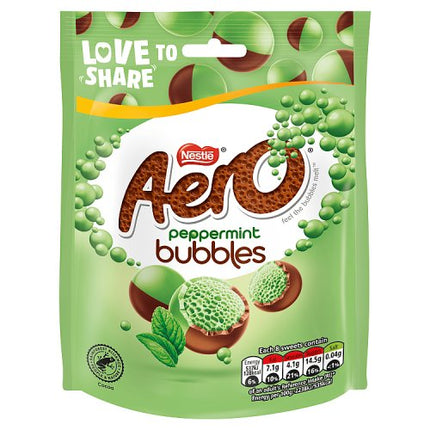 Aero Bubbles Peppermint Mint Chocolate Sharing Pouch 92g