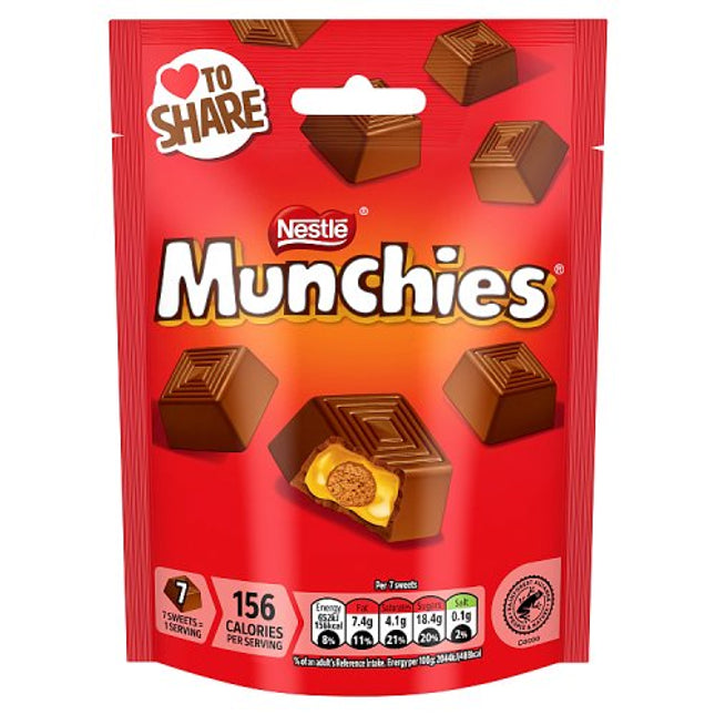 Munchies Milk Chocolate Sharing Pouch 104g