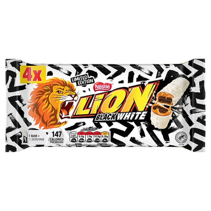 Lion Bar Black White 4 Pack 4 x 30g