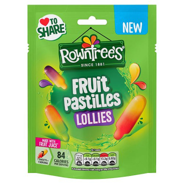 Rowntrees Fruit Pastilles Lollies Pouch 130g