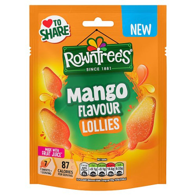 Rowntrees Mango Lollies Pouch 130g