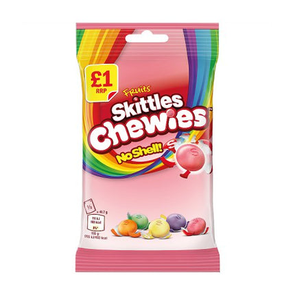 Skittles Chewies Vegan Sweets Fruit Flavoured  Treat Bag 125g PMP £1