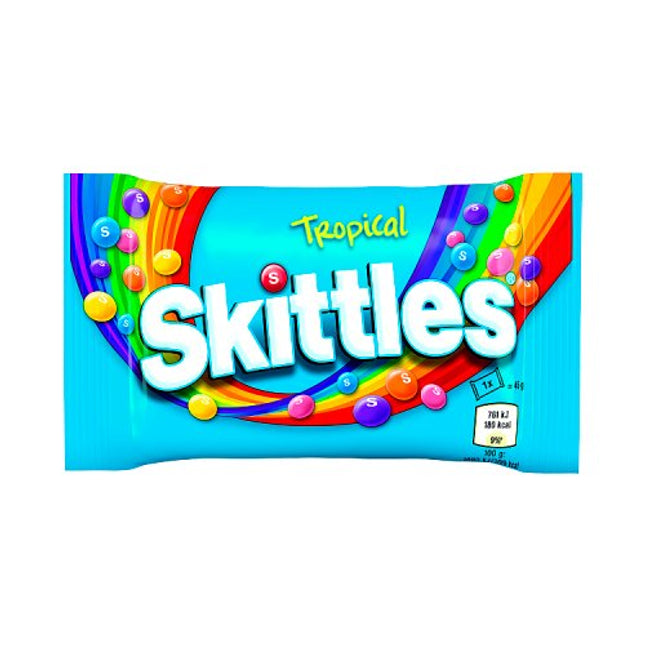 Skittles Vegan Chewy Sweets Tropical Fruit Flavoured Bag 45g