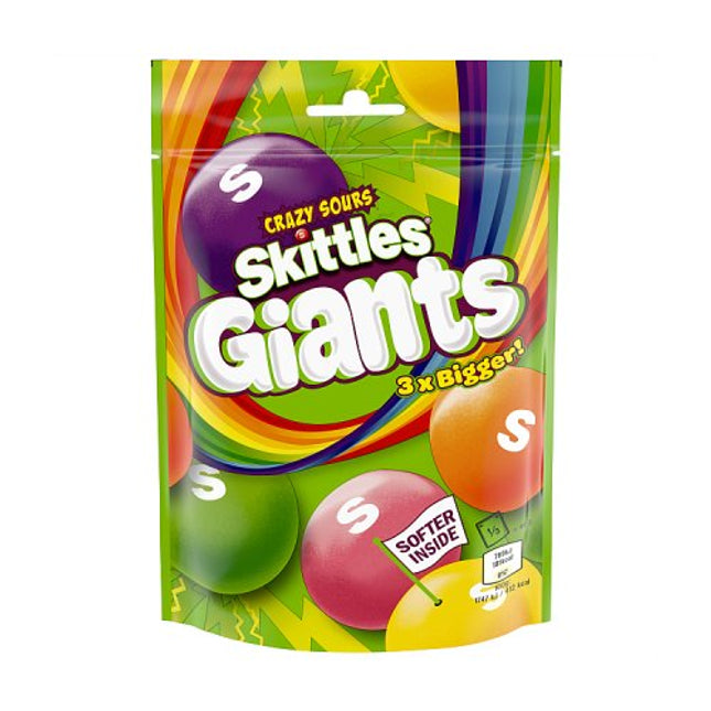 Skittles Sours Giants Pouch Bag 132g