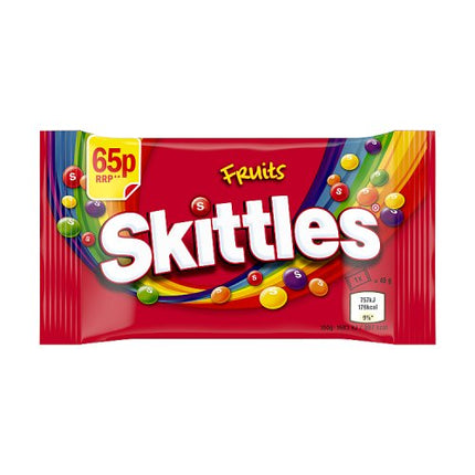 Skittles Fruits Sweets Bag 45g 65p