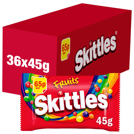 Skittles Fruits Sweets Bag 45g 65p