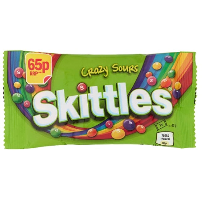 Skittles Crazy Sours 45g PMP 65p
