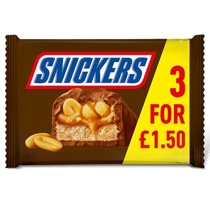 WIGIG Snickers Chocolate Bars 3 Pack 125.1g £1.50