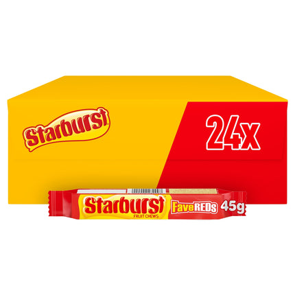 Starburst Fave Reds Vegan Chewy Sweets Fruit Flavoured Bag 45g