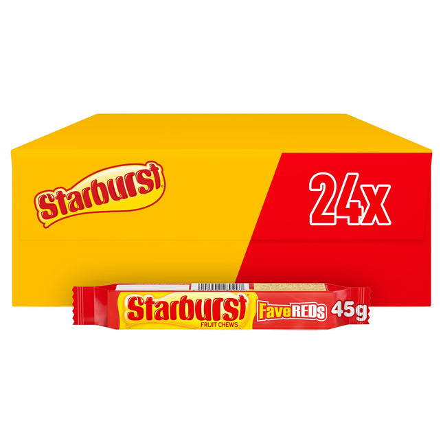 Starburst Fave Reds Vegan Chewy Sweets Fruit Flavoured Bag 45g