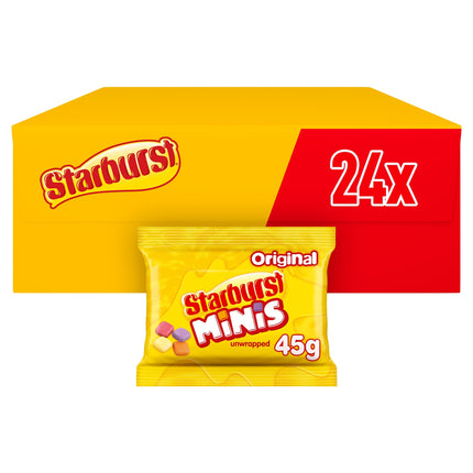 Starburst Minis Vegan Chewy Sweets Fruit Flavoured Bag 45g