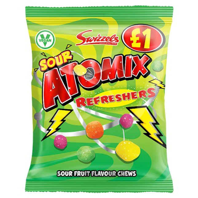 Swizzels Atomix Refreshers Sour Fruit 100g PM £1