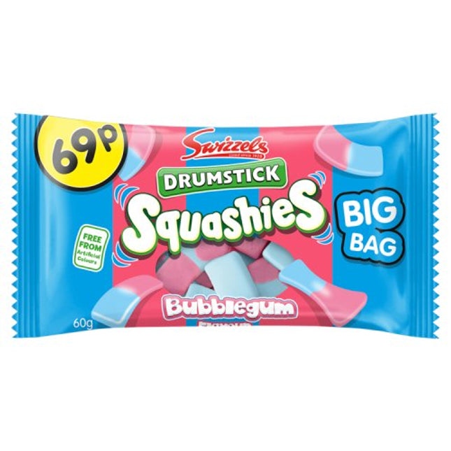 SWIZZELS Drumstick Squashies Bubblegum PMP 69p