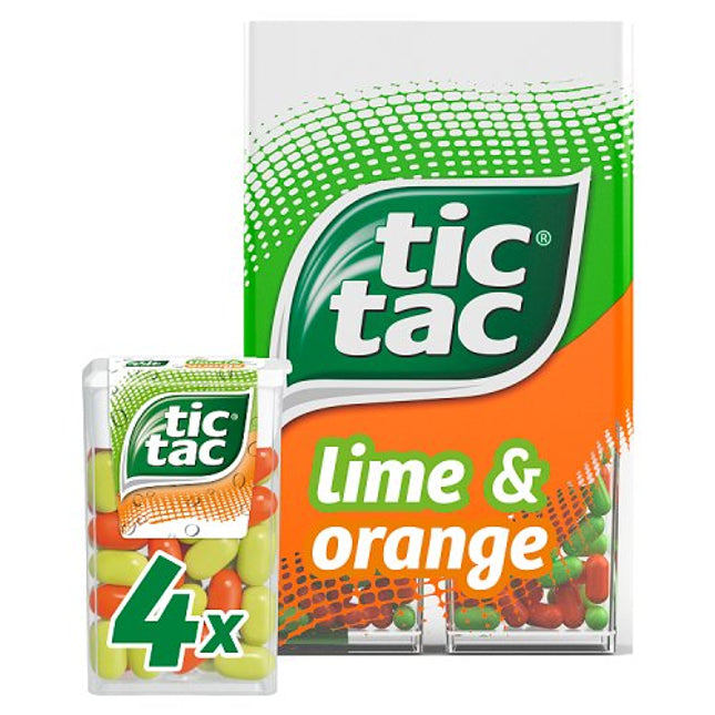 Tic Tac Lime & Orange 4 Pack 72g