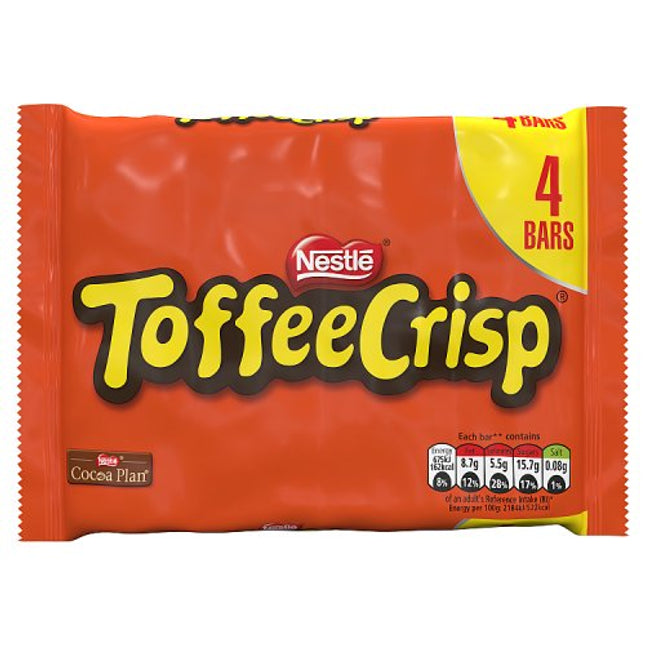 Toffee Crisp Chocolate Bar 4 Pack 124g