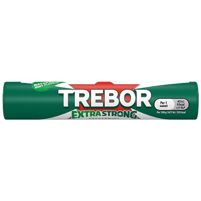 Trebor Extra Strong Peppermint Mints Roll 41.3g