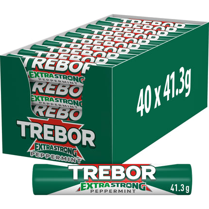 Trebor Extra Strong Peppermint Mints Roll 41.3g