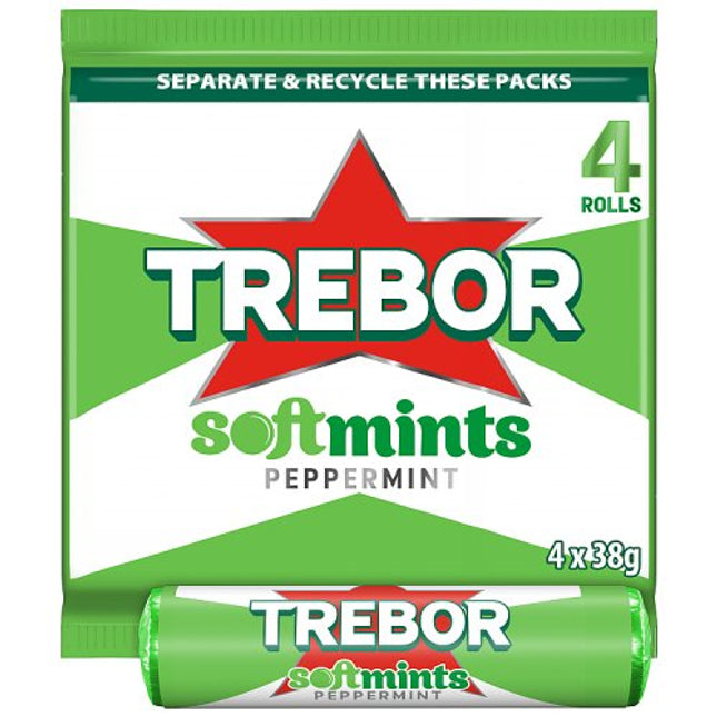 Trebor Softmints Peppermint 4 Rolls