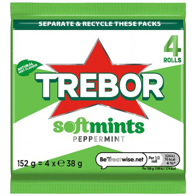Trebor Softmints Peppermint 4 Rolls