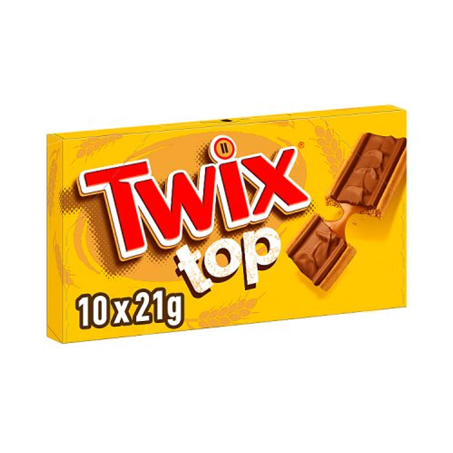 Twix Top Caramel & Milk Chocolate Biscuit Bars Multipack 10x21g