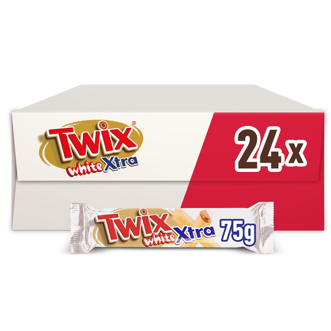 Twix Xtra White Chocolate Twin Bars 75g
