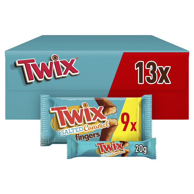 Twix Salted Caramel & Milk Chocolate Bars Multipack 9x20g