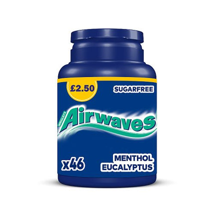 Airwaves Menthol & Eucalyptus Sugar Free Chewing Gum Bottle 46 Pieces £2.50