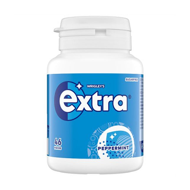 Extra Peppermint Sugarfree Chewing Gum Bottle 46 Pieces