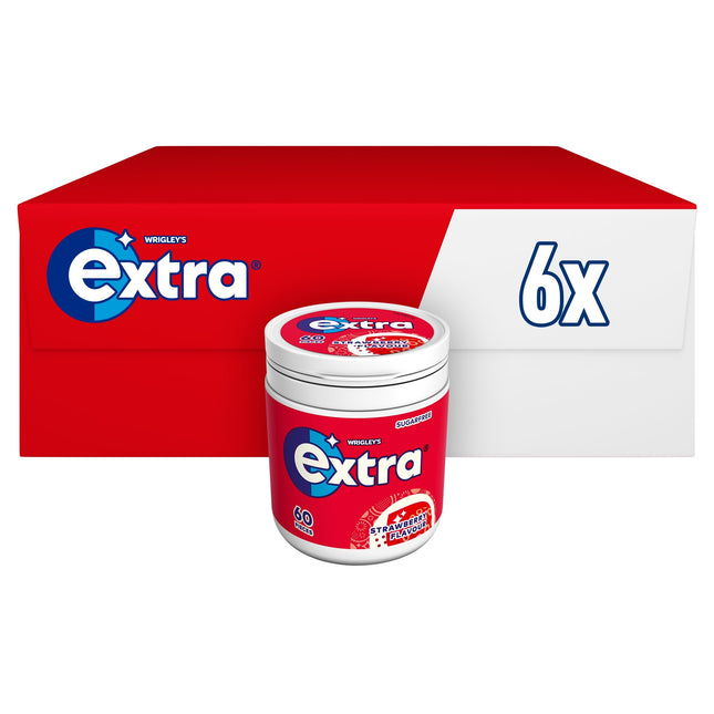Extra Strawberry Sugarfree Chewing Gum Bottle 46 Pieces