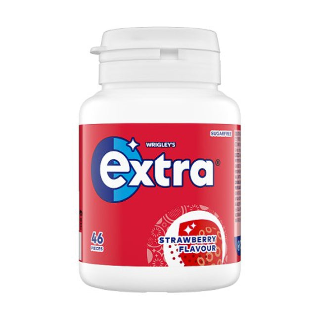 Extra Strawberry Sugarfree Chewing Gum Bottle 46 Pieces