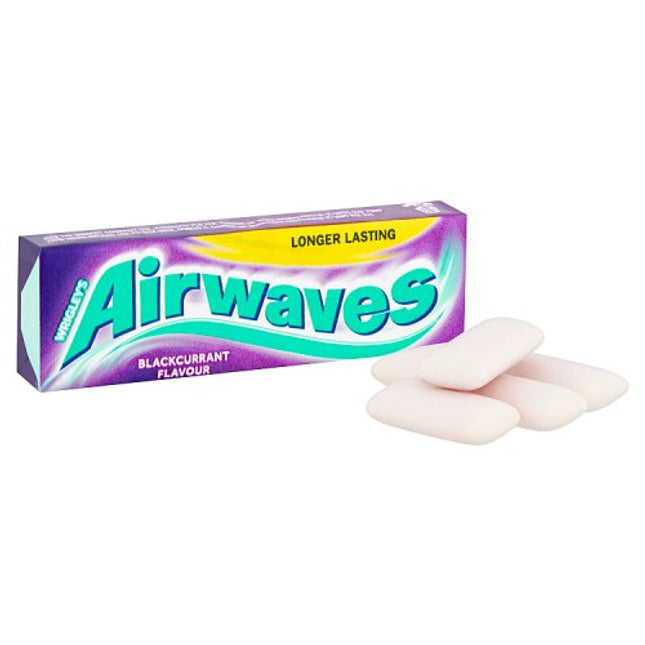AIRWAVES Blackcurrant flavour Sugar Free Chewing Gum 10 Pieces