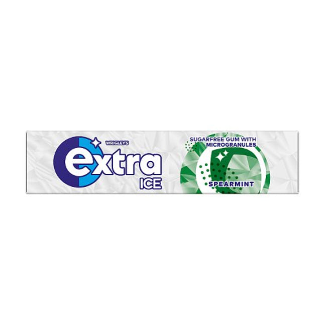 Wrigley Extra Ice Spearmint Sugar Free Chewing Gum 10 Pieces