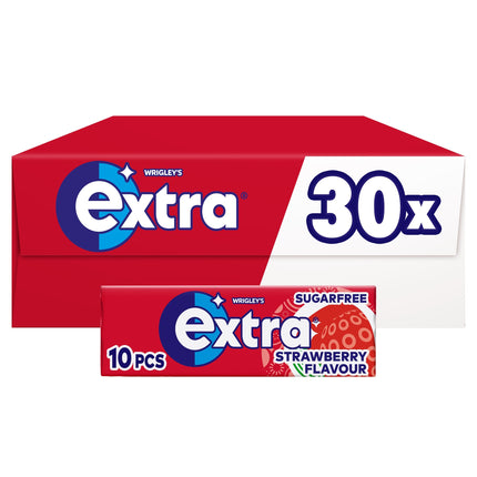 Extra Strawberry Flavour Sugarfree Chewing Gum 10 Pieces