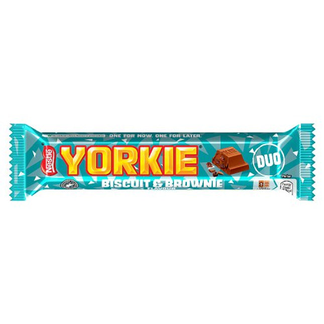 Yorkie Duo Biscuit & Brownie Milk Chocolate Bar 66g
