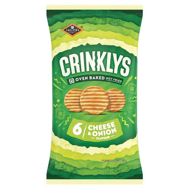 Crinklys Cheese & Onion 6pk
