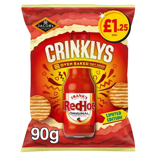 Jacob'sCrinklys Franks Redhot Original 90g £1.25