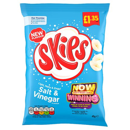 Skips Salt and Vinegar Crisps 45g £1.35
