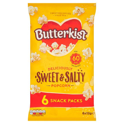 Butterkist Delicious Sweet & Salted Popcorn 6x12g