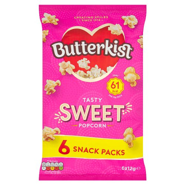 Butterkist Sweet Popcorn 6pk 72g