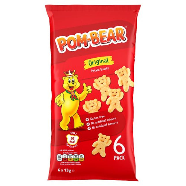 Pom Bear Original Potato Snacks 6x13g