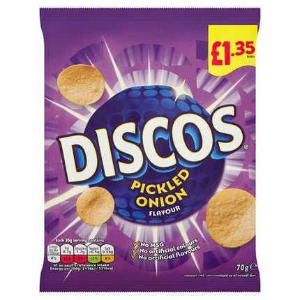 Discos Pickled Onion Crisps 70g £1.35