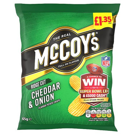 McCoys Cheddar & Onion Crisps 65g £1.35