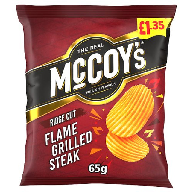 McCoys Flame Grilled Steak Crisps 65g £1.35