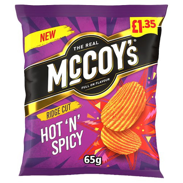 McCoys Hot'n'Spicy Crisps 65g £1.35