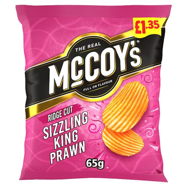 McCoys Sizzling King Prawn Crisps 65g £1.35