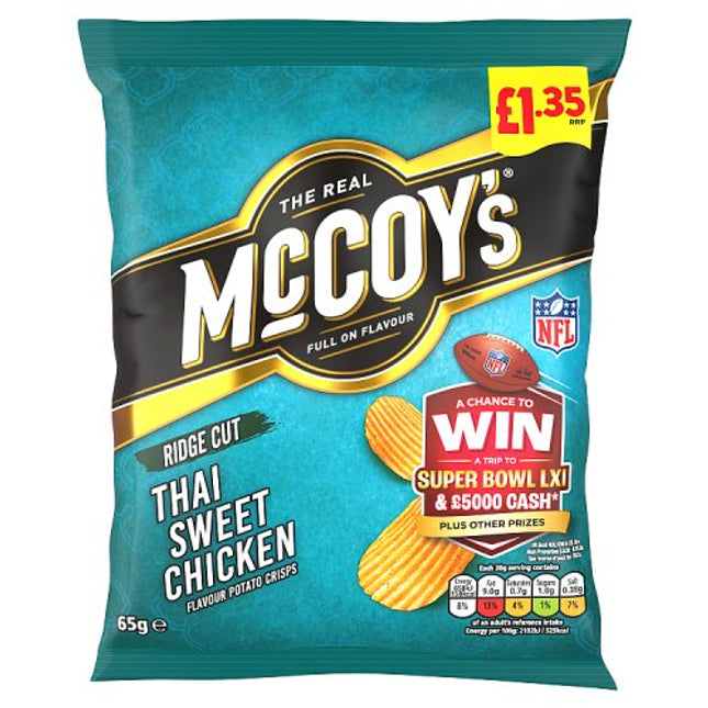 McCoys Thai Sweet Chicken Crisps 65g £1.35