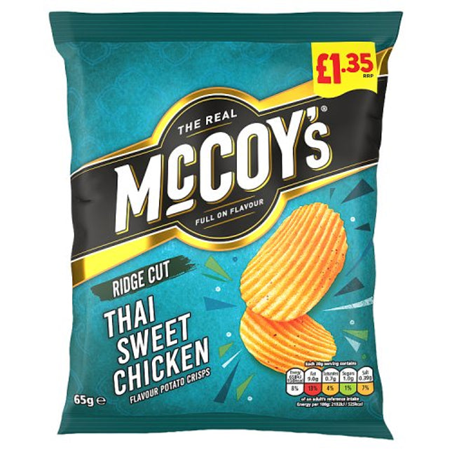 McCoys Thai Sweet Chicken Crisps 65g £1.35