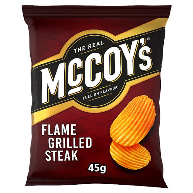 McCoy's Flame Grilled Steak Ridge Cut Potato Crisps 45g