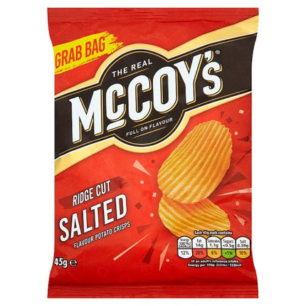 The Real McCoy's Salted Flavour Ridge Cut Potato Crisps 45g